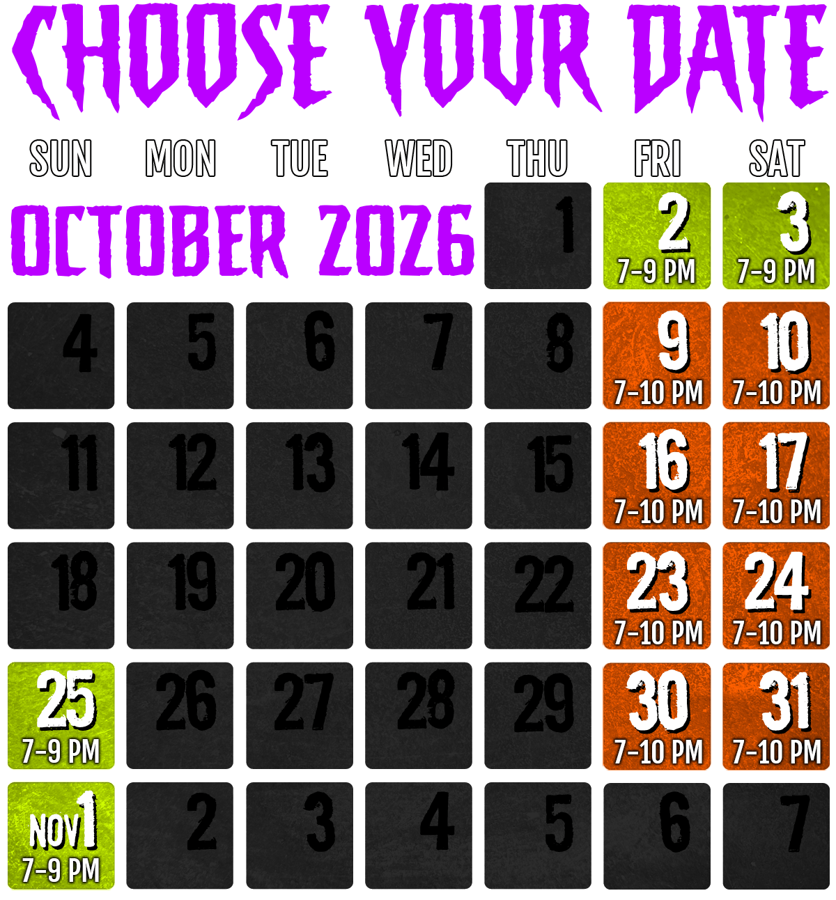 Choose Your Date